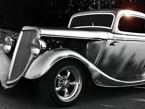 Obraz Wieloczęściowy Samochód Hot Rod W Stylu Vintage Obraz Wieloczęściowy Samochód Hot Rod W Stylu Vintage