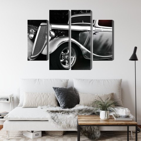 Obraz Wieloczęściowy Samochód Hot Rod W Stylu Vintage Obraz Wieloczęściowy Samochód Hot Rod W Stylu Vintage