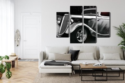 Obraz Wieloczęściowy Samochód Hot Rod W Stylu Vintage Obraz Wieloczęściowy Samochód Hot Rod W Stylu Vintage