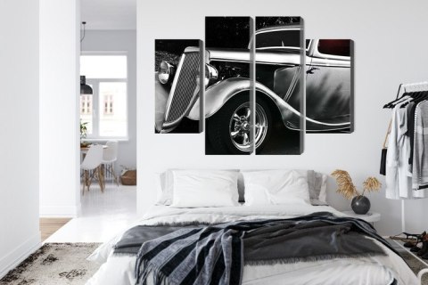Obraz Wieloczęściowy Samochód Hot Rod W Stylu Vintage Obraz Wieloczęściowy Samochód Hot Rod W Stylu Vintage