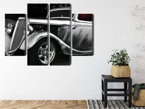 Obraz Wieloczęściowy Samochód Hot Rod W Stylu Vintage Obraz Wieloczęściowy Samochód Hot Rod W Stylu Vintage