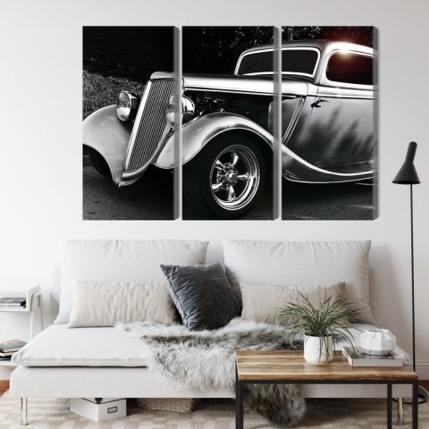 Obraz Wieloczęściowy Samochód Hot Rod W Stylu Vintage Obraz Wieloczęściowy Samochód Hot Rod W Stylu Vintage