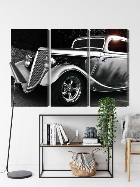 Obraz Wieloczęściowy Samochód Hot Rod W Stylu Vintage Obraz Wieloczęściowy Samochód Hot Rod W Stylu Vintage