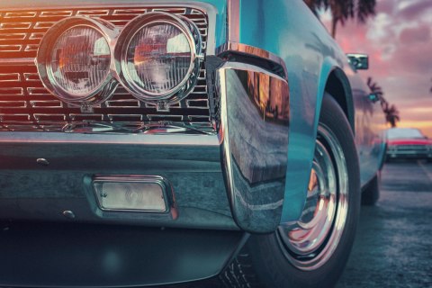 Obraz Wieloczęściowy Samochody W Stylu Retro Obraz Wieloczęściowy Samochody W Stylu Retro