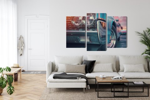Obraz Wieloczęściowy Samochody W Stylu Retro Obraz Wieloczęściowy Samochody W Stylu Retro