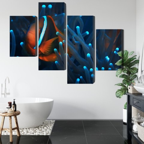 Obraz Wieloczęściowy Błazenek W Anemonie 3D Obraz Wieloczęściowy Błazenek W Anemonie 3D
