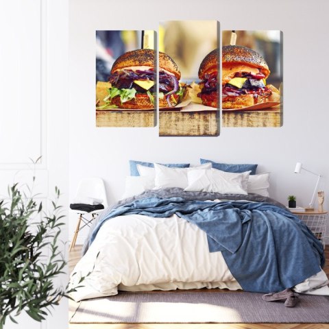 Obraz Wieloczęściowy Burgery Wegańskie Obraz Wieloczęściowy Burgery Wegańskie
