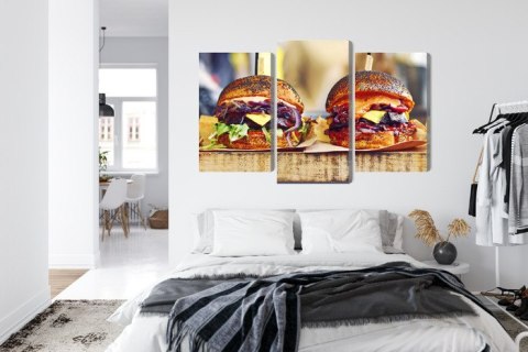 Obraz Wieloczęściowy Burgery Wegańskie Obraz Wieloczęściowy Burgery Wegańskie