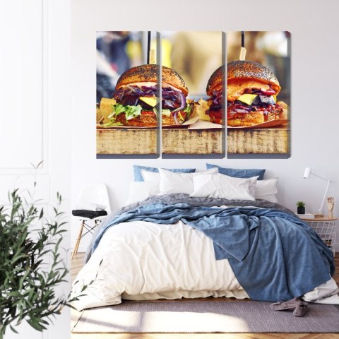 Obraz Wieloczęściowy Burgery Wegańskie Obraz Wieloczęściowy Burgery Wegańskie