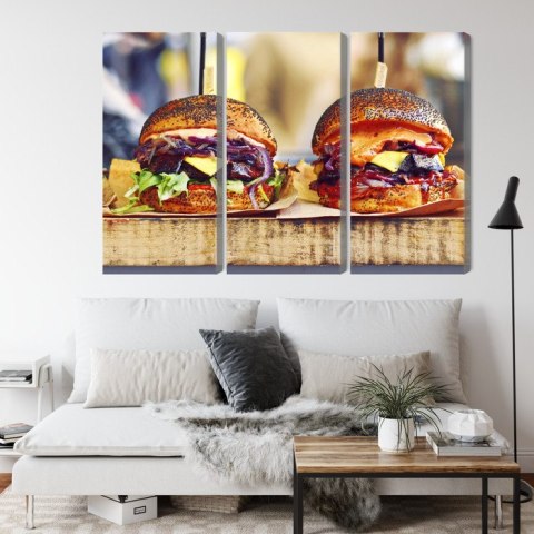 Obraz Wieloczęściowy Burgery Wegańskie Obraz Wieloczęściowy Burgery Wegańskie