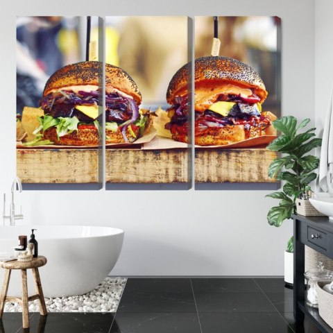 Obraz Wieloczęściowy Burgery Wegańskie Obraz Wieloczęściowy Burgery Wegańskie
