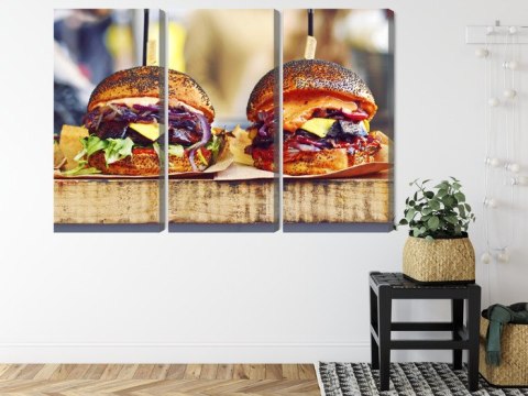 Obraz Wieloczęściowy Burgery Wegańskie Obraz Wieloczęściowy Burgery Wegańskie