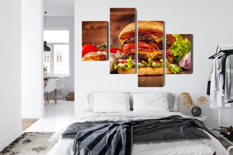Obraz Wieloczęściowy Domowy Hamburger Obraz Wieloczęściowy Domowy Hamburger