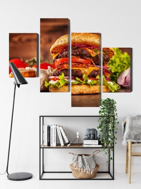 Obraz Wieloczęściowy Domowy Hamburger Obraz Wieloczęściowy Domowy Hamburger