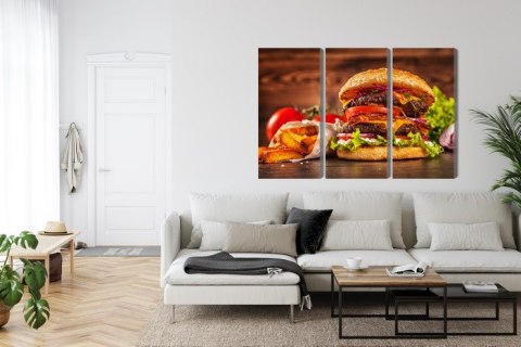 Obraz Wieloczęściowy Domowy Hamburger Obraz Wieloczęściowy Domowy Hamburger