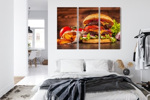 Obraz Wieloczęściowy Domowy Hamburger Obraz Wieloczęściowy Domowy Hamburger