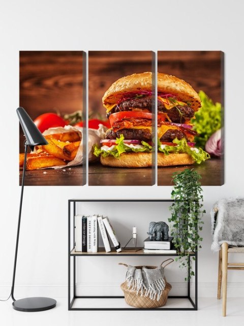 Obraz Wieloczęściowy Domowy Hamburger Obraz Wieloczęściowy Domowy Hamburger
