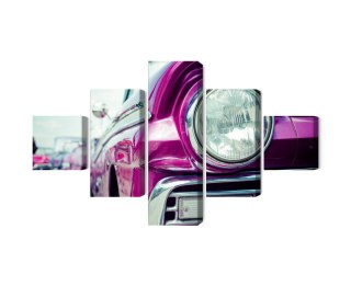 Obraz Wieloczęściowy Reflektor Samochodowy W Stylu Retro Na Kubie