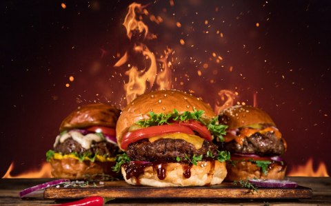 Obraz Wieloczęściowy Smaczne Hamburgery Obraz Wieloczęściowy Smaczne Hamburgery