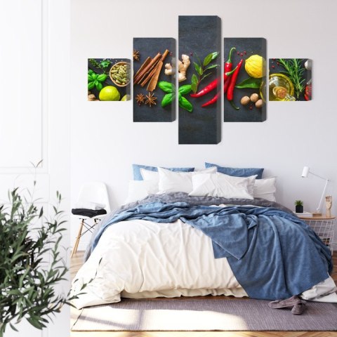 Obraz Wieloczęściowy Świeże Aromatyczne Przyprawy Obraz Wieloczęściowy Świeże Aromatyczne Przyprawy
