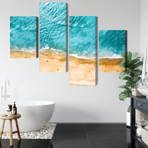Obraz Wieloczęściowy Widok Z Lotu Ptaka Na Ocean I Plażę Obraz Wieloczęściowy Widok Z Lotu Ptaka Na Ocean I Plażę