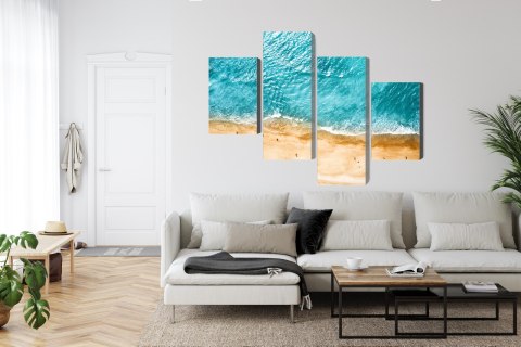 Obraz Wieloczęściowy Widok Z Lotu Ptaka Na Ocean I Plażę Obraz Wieloczęściowy Widok Z Lotu Ptaka Na Ocean I Plażę