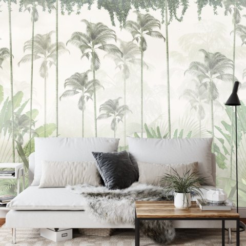 Fototapeta Tropical Trees And Leaves For Digital Printing Wallpaper, Custom Design Wallpaper - 3D