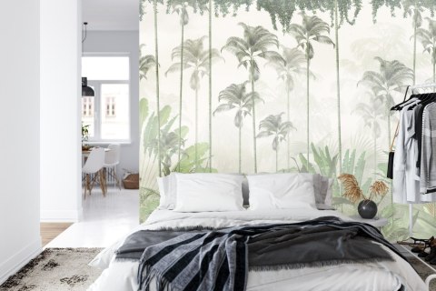 Fototapeta Tropical Trees And Leaves For Digital Printing Wallpaper, Custom Design Wallpaper - 3D