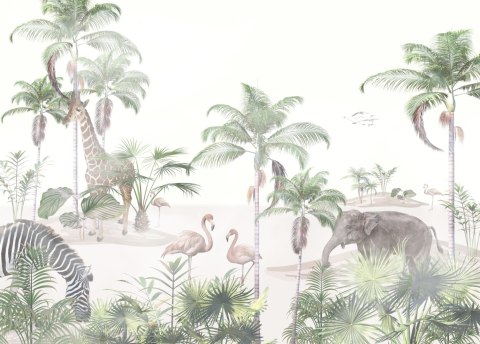 Fototapeta Tropical Trees And Leaves For Digital Printing Wallpaper, Custom Design Wallpaper - 3D