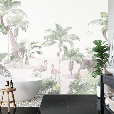 Fototapeta Tropical Trees And Leaves For Digital Printing Wallpaper, Custom Design Wallpaper - 3D