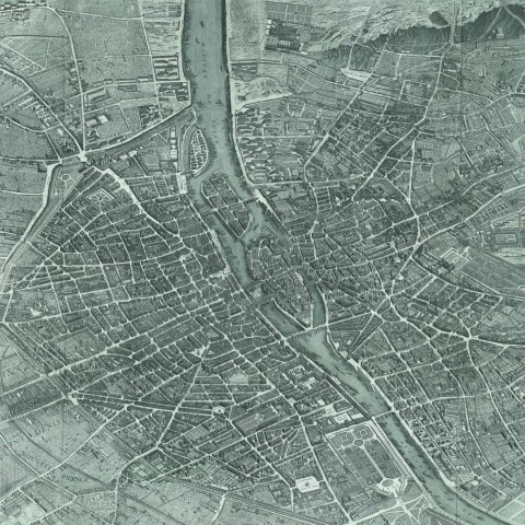 Fototapeta Okrągła Mapa Paryża Fototapeta Okrągła Mapa Paryża