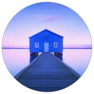 Fototapeta Okrągła Boathouse Autorstwa Richarda Vandewalle&#039;a
