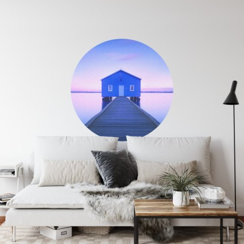 Fototapeta Okrągła Boathouse Autorstwa Richarda Vandewalle&#039;a