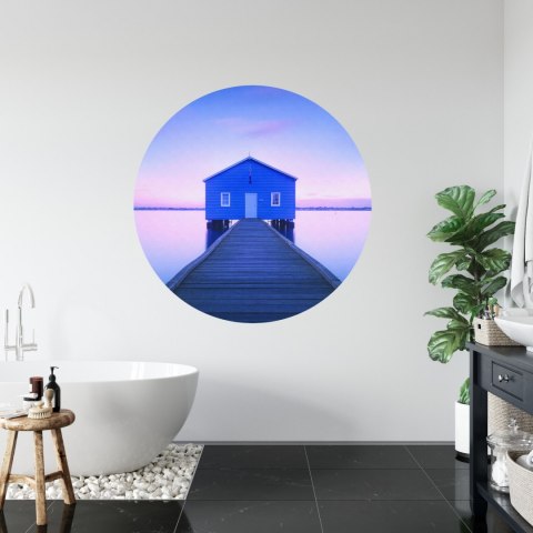Fototapeta Okrągła Boathouse Autorstwa Richarda Vandewalle&#039;a