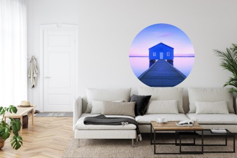 Fototapeta Okrągła Boathouse Autorstwa Richarda Vandewalle&#039;a