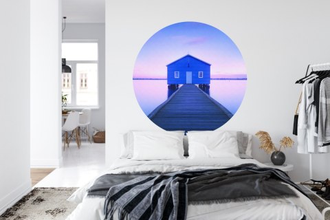 Fototapeta Okrągła Boathouse Autorstwa Richarda Vandewalle&#039;a