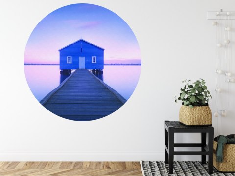 Fototapeta Okrągła Boathouse Autorstwa Richarda Vandewalle&#039;a