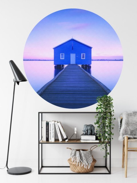 Fototapeta Okrągła Boathouse Autorstwa Richarda Vandewalle&#039;a