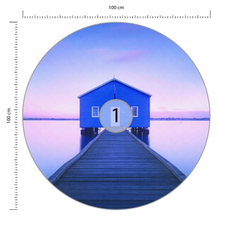 Fototapeta Okrągła Boathouse Autorstwa Richarda Vandewalle&#039;a