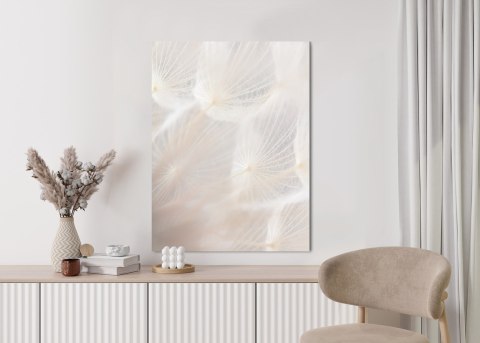 Plakat Abstrakcyjny Beżowy Dmuchawiec