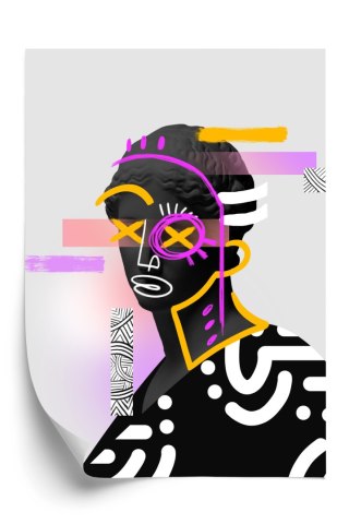 Plakat Antyczna Rzeźba Surrealistyczny Kolaż Współczesny