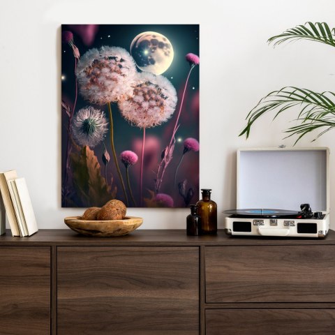 Plakat Dmuchawce Na Tle Nocnego Nieba