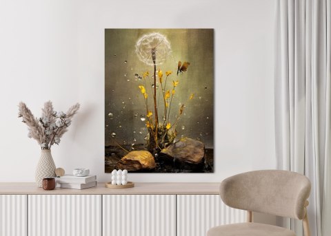 Plakat Mniszek Lekarski I Krople Rosy