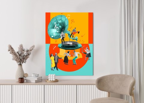 Plakat Wielokolorowy Kolaż Pop-Art