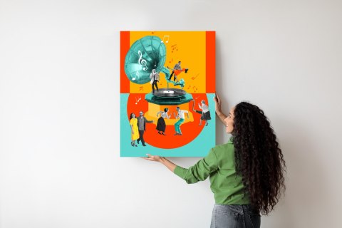 Plakat Wielokolorowy Kolaż Pop-Art