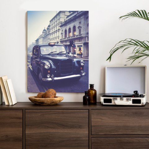 Plakat Czarna Taksówka W Stylu Retro