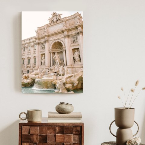 Plakat Fontanna Di Trevi Z Rzeźbami