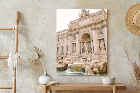 Plakat Fontanna Di Trevi Z Rzeźbami