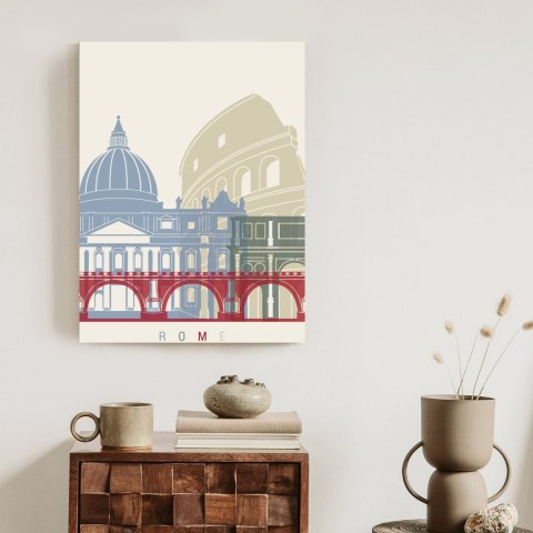 Plakat Kolorowa Ilustracja Architektura Rzymu