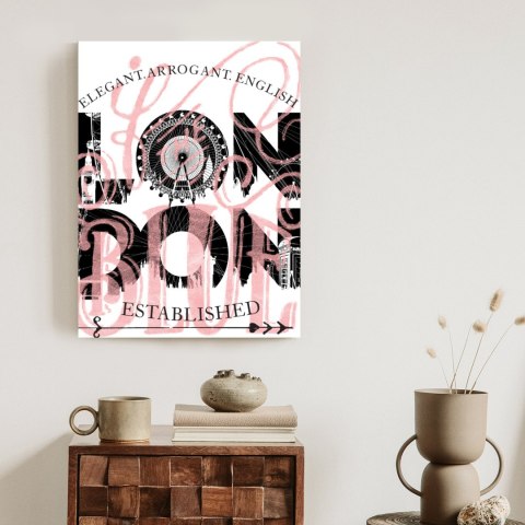 Plakat Londyn Typografia Na Białym Tle